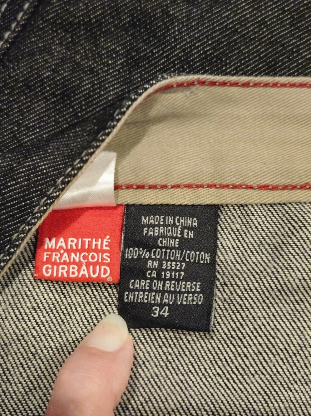 NWOT Marithe Francois Girbaud Bermuda Brand X Broken Twill, Dark BLue - Size 34